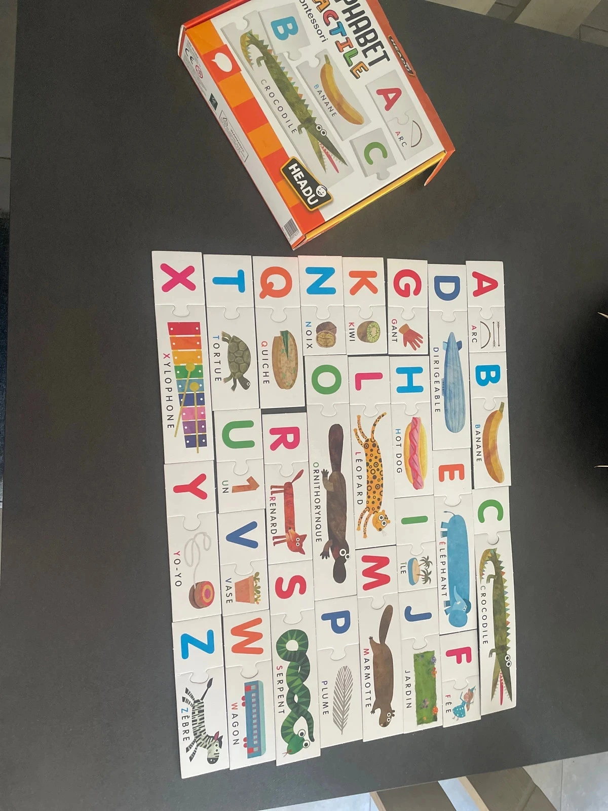 Alphabet jeu maternelle Memory puzzle montessori phonologie
